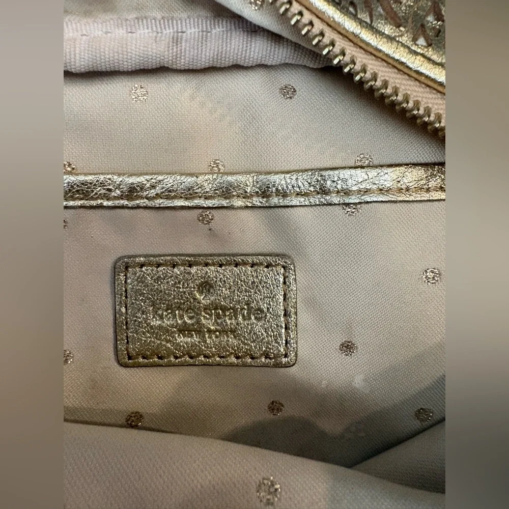 kate spade Gold Laser-Cut Crossbody Bag - Picture 7 of 12